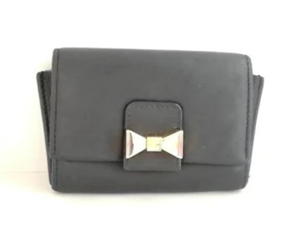 Chloe business card Rachel black gold ribbon leather